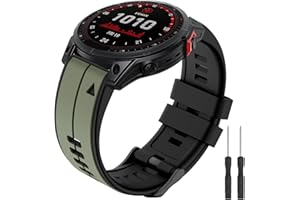 BOJYS Pasek Fenix 7X Silicone, 26 mm Sportowy Pasek Wymienny Regulowany Pasek do Zegarka Bransoletka Quick-Fit do Fenix 6X Pro, Fenix 6X, Fenix 5X Plus, Fenix 5X, Fenix 3, Fenix 3 HR