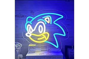 XJNOLGXIQU The Hedgehog Anime Neon Sign,Sonicc Hedgehog Neon Light Sign,Anime Sonicc Decor Light,LED Gaming Neon Sign USB Powered Light for Kids Room Gifts Birthday Party Christmas Boys Girls