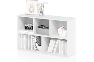 Furinno Luder Bibliothèque Etagère de Rangement Ouverte à 5 Cubes, Blanc