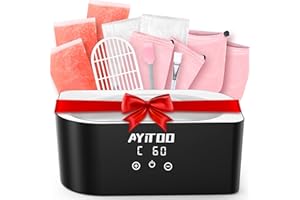 AYITOO 4L LED Bagno di Paraffina per Mani e Piedi con Accessori 1350g Cera, Bagno di Cera Elettrica con Cera di Paraffina con Tempo di prenotazione,Bagno di Cera di Paraffina Mani 200W