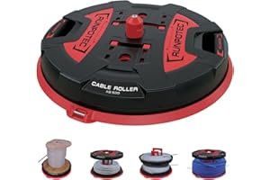 RUNPOTEC - XB 500 Cable Roller/ Kabelabroller | Universeller Kabeltrommel Auf- & Abroller für alle Arten von Kabeln, Rohren, Leitungen & Kabeltrommeln | Kabelaufroller belastbar bis 800kg | Ø 50cm