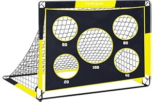 TTCB SPORTS 2 in 1 Football Goal, 0.9 Mx1.2M Football Goals for Kids, Football Goals for The Garden with Target Goal Net
