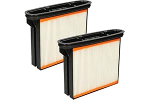 Wessper Lot de 2 Filtres à Plis, Cassette Compatible avec Bosch GAS 50 M, Starmix FKP4300, Eibenstock, Metabo, Hitachi