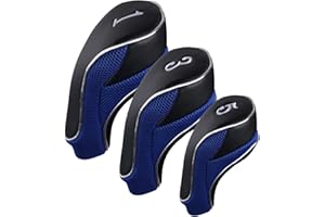 Andux Golf 460cc Driver en Bois tête Couvre avec Scratch Lot de 3