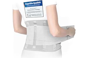 ‎BACK BODYGUARD BACK BODYGUARD Rückengurt - innovative Lendenwirbelstütze - Rückenbandage entlastet Rücken - Nierengurt zur Rückenstütze (Grau, L)