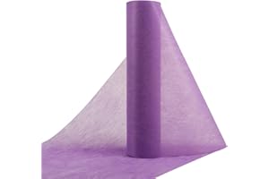 ARVOV 30 cm x 25 m Vlies Tischläufer Rolle, Tüllband, Tischband für Hochzeit, Taufe, Geburtstag (Lila)