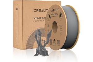 Creality Officiel PLA Filament Hyper Series – Vitesse d'impression 30 à 600 mm/s 1,75 mm – Bobine de 1 kg – Filament d'impression 3D pour imprimantes 3D – Gris