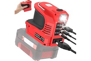 URUN 220W Power Inverter Generator für Einhell 18V Akku mit Power Wheels Adapter AC220V-230V&220W&USB QC3.0 5-12V&Type-C PD3.0 5-12V，Powered Inverter Generator for Camping, Hiking, Traveling（Inverter only）