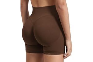 ZAAYO Damen Sport Shorts Hidden Scrunch Workout Auswirkungen Short 4.5 "Scrunch Butt Lifting Gym Short Nahtlose Booty Biker Shorts