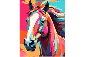 Myxekllo Malen nach Zahlen für Kinder ab 7 Jahre - Pferde Motiv, Kreatives DIY Malset 30x40cm mit Leinwand, Acrylfarben & Pinsel, DIY Ölgemälde Leinwand Set für Mädchen und Jungen