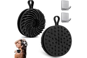 Ptyism 2 Pcs Silicone Scrubber Body(with hook) Silicone Body Brush丨Silicones Shower Brush,Body Silicones Brush for Men Women Kids Easy to Hold and Hang,Easy to Clean and Durable