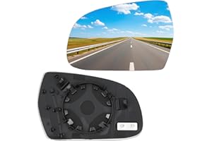 Convitex Wing Mirror Glass Left Side Heated Replacement for Audi A3 2010-2013 A4 2010-2015 A5 2009-2016 Car Buckle Passenger