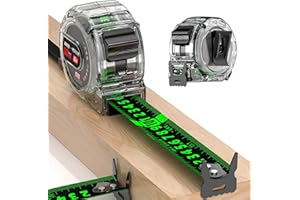 DNSHAN 10M/32.8ft Fluorescent Steel Tape Measure, Stainless Steel Retractable Tape Measure, Width 25mm Waterproof Tape Measure, Thicken Ruler Tape, Easy To Read Self-Lock Measuring Tape Measure