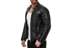 Redbridge Veste en cuir pour homme Blouson de motard synthétique Jacket