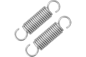 GUNGY Molle a Trazione 70mm Molla di Trazione Doppio Gancio in Acciaio Inossidabile Diametro Filo 2,5mm Diametro Esterno 18mm Tiro 17,9kg 2 Pezzi