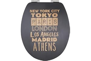 Wirquin 20723078 Abattant WC avec frein de chute Diplomat 100% FSC, top fix, déclipsable, tokyo