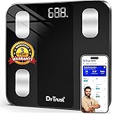 Dr Trust USA 526 Legend BMI Weight Scale & Body Fat Analyzer with IOS/Android App Sync,14 Essential Composition Metrics Weighing Machine for Home Heal