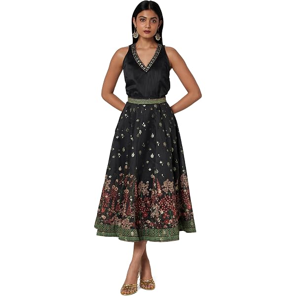Buy Biba Women Turquoise Cotton Floral Printed Tiered Dress_32 at Amazon.in