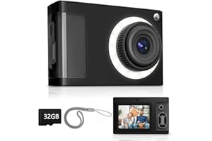 Digitalkamera, ARNSSIEN 1080P Kinderkamera, 2,4" 16LED Licht 40MP mit 8 Zoom Kamera Fotokamera, Kompakt Digitalkamera für Kinder Teenager Senioren Anfänger