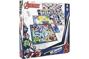 JIOBBO Compendio de Juegos de Marvel, Disfruta de 35 Juegos Incluyendo Morris de Nueve Hombres, Draughts, Ludo, Juego de Mesa de escaleras, Gran Regalo para Mayores de 5 años