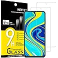 NEW'C Set di 2 pellicole proteggi schermo in vetro temperato per Xiaomi Redmi Note 9S, 9 Pro, 9 Pro Max, anti graffio, senza 