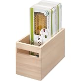 iDesign Kulplu saklama kutusu, mutfak dolabı d&uuml;zenleyici, raf veya saklama dolabı i&ccedil;in, &ccedil;ok y&ouml;nl&uuml; kutu, bej