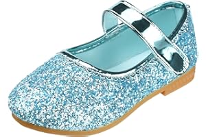 QUNUNOIRE-Prinzessin Schuhe Mädchen Glitzer Schuhe Kinder Pailletten Cosplay Schuhe Partys Hochzeiten Klett Sandalen Elegante Mädchen Schuhe
