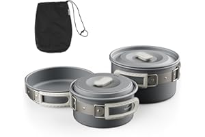 Naturehike 2-7 Persone Set Stoviglie da Campeggio in Lega di Alluminio Pentole Pentola Gavetta Campeggio Kit Posate Campeggio Set da Cucina per Esterni