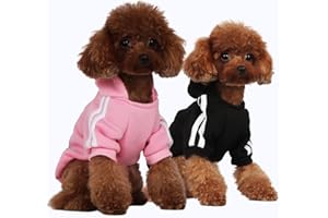 PenghaiYunfei Felpa con Cappuccio per Cani alla Moda Abbigliamento per Cani Felpa in Cotone Streetwear Vestito alla Moda per Cani Gatti Cucciolo Piccolo Medio Grande (Nero/Rosa, M)