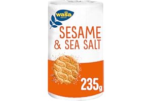 ‎WASA Wasa Tasty Snacks Sesame & Sea Salt Rounds 8x 235g | Rundes Knäckebrot aus Weizen mit Sesam und Meersalz