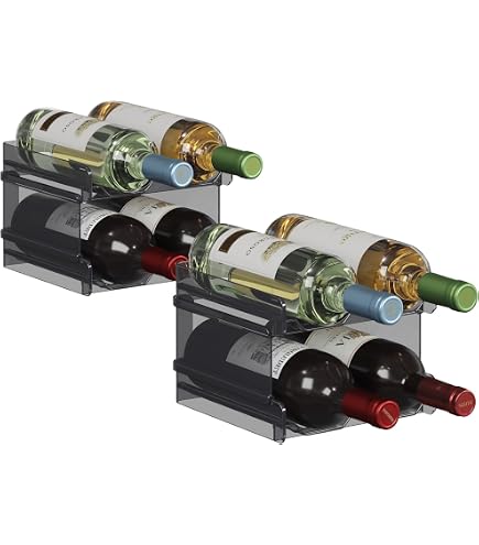 Zocipro Porte-Bouteilles Empilable - Rangement Pour Bouteilles D'Eau, Vin, Gourdes - Idéal Placard, Frigo Ou Cave