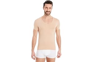 FINN Męski strój biznesowy z krótkim rękawem z dekoltem w serek - oryginalna bielizna Lenzing® Modal - idealna koszulka pod koszulą i garniturem