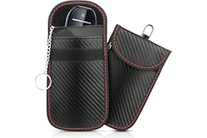 Diyife Bolsa Faraday para Llaves de Coche, [2 PCS] Funda Faraday, Funda Bloqueo de Señal de Seguridad Anti RFID/WiFi/gsm/LTE/NFC, Bolsa Faraday para Blindaje Senal Proteger Privacidad, Fibra Carbono