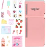 REAL LITTLES Desktop Caddies - Mini Fridge with 20+ Real Stationery Surprises Inside