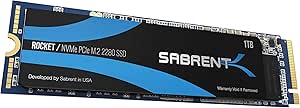 Sabrent 1TB Rocket NVMe PCIe M.2 2280 Internal SSD High Performance Solid State Drive (SB-ROCKET-1TB)