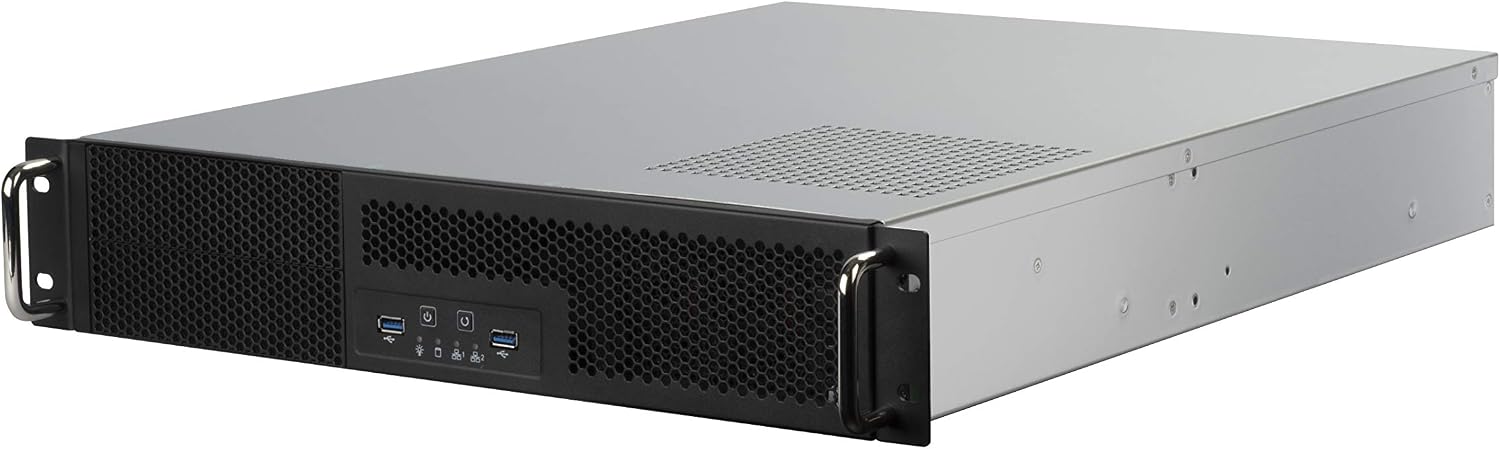 SilverStone Technology RM23-502, 2U dual 5.25" drive bay ATX rackmount industrial storage server chassis with USB 3.1 Gen1 interface, SST-RM23-502