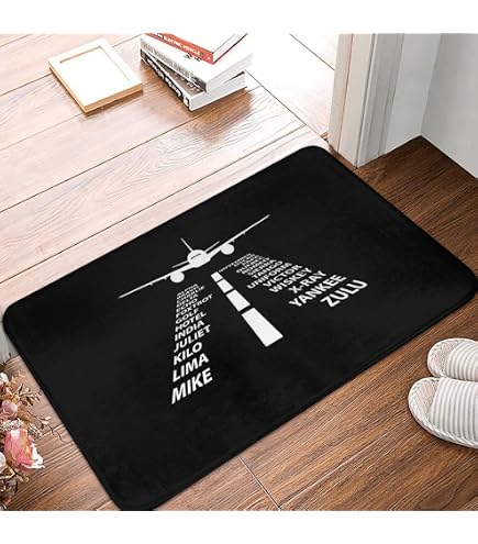 Flughafen-Fußmatte – Ankunft & Abflug Design, Rutschfest & Bunt