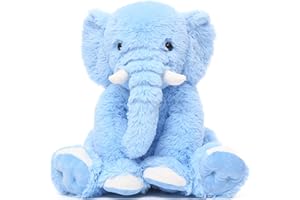 MorisMos Elefante Peluche Bebe 50cm, Azul Animales de Peluche Juguete Elephant para Nacidos, Suave Elefante Plush Teddy Kawaii Regalos para Recién Niñas Niños Baby Shower Cumpleaños Navidad
