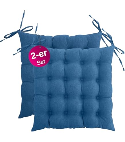 Beautissu Set van 2 Premium Stoelkussen 40x40 cm Rood – UV
