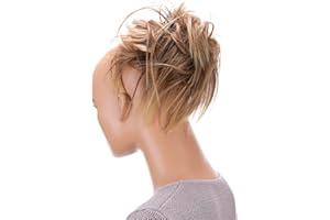 CAISHA XXL Parrucchino Leggermente Ondulato Elastico Per Capelli Acconciatura Da Sposa Disordinato Marrone Biondo Mix G18F