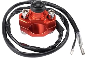 GOOFIT 7/8"22mm Manubrio 2 fili CNC Kill Stop Switch sostituzione per YZ250 YZ450 WR250 WR450 ATV Scooter Quad Ciclomotore Dirt Bike Orange