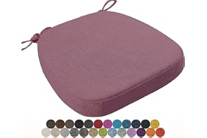 Stolsdynor för matstolar，Stolsdynor med band，Stolsdynor av minnesskum, utomhus inomhus halkfri sittdyna för kökskontor trädgårdsstol(Color16,43x42x8cm)
