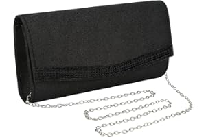 UBORSE Abendtasche Damen Clutch Pailletten Glänzend Handtasche mit Kette Achseltasche Unterarmtasche Portemonnaie Tasche Envelope Tasche für Hochzeit Tanzparty Geburtstag Bankett