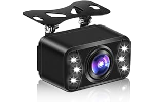 Vtopek Reversing Camera AHD 1080P Reverse Camera with 6 LED Lights Front/Rear View Camera for Car Van Caravan Car Rear Reversing Camera 170° Wide Angle IP69 Waterproof Parking Camera Universal 12-24V