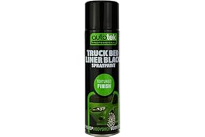 Autotek Professional Textured Finish Spray Paint, Truck Bed Liner Black, 500 ml