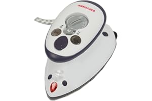 ‎GRITZNER Gritzner 636 Mini Bügeleisen - 260-420 W, Antihaft Bügelsohle, Wassertank 40 ml, 110-240 V Netzspannung umschaltbar, mit/ohne Dampf, mit Beutel - Dampfbügeleisen, Reisebügeleisen