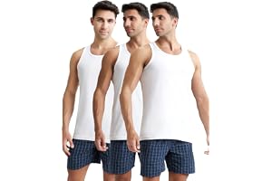 Jockey Mordern Classic Basic Vest 3Pcs Pack | 100% Cotton Vest for Men | 8820-0310-WHITE/M