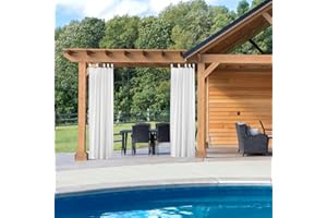 Paramaison Tenda Idrorepellente per Esterno First, Bretella con Bottone, Oscurante, Impermeabile, 150 x 270 cm, Bianco, Tenda Idrorepellente Gazebo