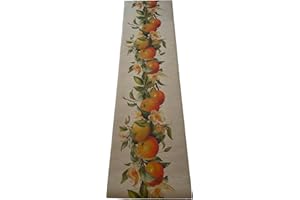 LaVelahome Tappeto Cucina Riciclato Eco Agrumi Arancione RecycledChef Antiscivolo Lavabile (cm 50_X_120)