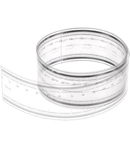 Règle Flexible 50cm PET 0.1mm - Échelle Métrique/Anglaise + Rayon R & Largeur Lignes Pour Mesures Précises Usine